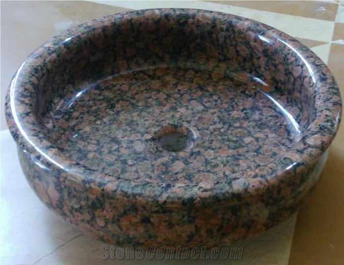 Baltic Brown Granite  , Granite Washing Basin ,Baltic Brown Granite Basin,Grey  Vessel Sinks 
