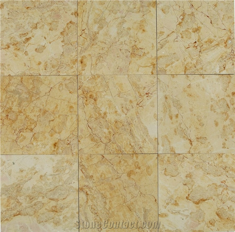 Golden Rose Marble Tiles, Slab