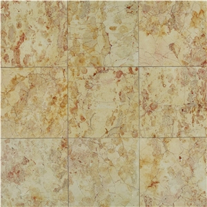 Golden Rose Marble Tiles, Slab