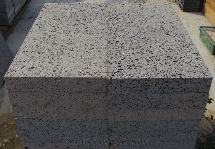Basalt Stone Paving Step, Grey Natural Color Stepping Volcanic Stone