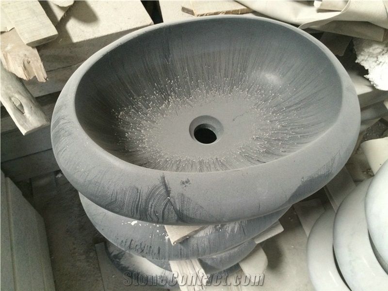 G654 Padang Dark Granite Sinks, Natural Stone Round Oval Basin