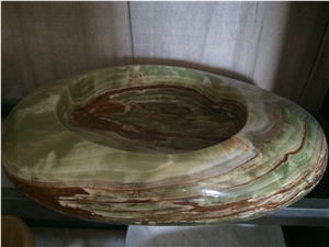 Green Onyx Oval Basins,Bathroom Sinks