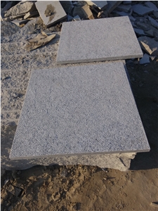 Chinese Dark Granite Bush Hammered Dark Grey Granite Tiles