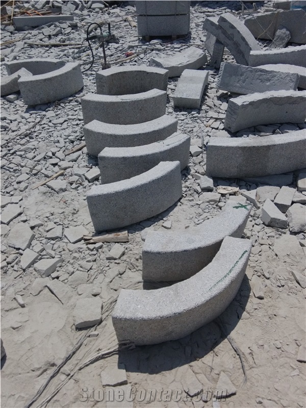 G341 Grey Granite Curved Kerb Stone, Paving Stone,Bend Kerbstone