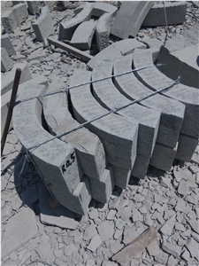 G341 Grey Granite Curved Kerb Stone, Paving Stone,Bend Kerbstone
