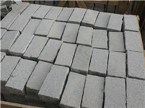 G603 Granite Cobble Stone, Cube Stone, Natural, Flamed, Sandblast Surface