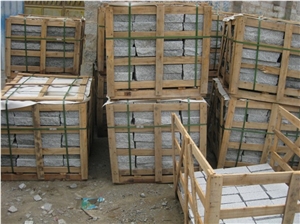 G603 Granite Cobble Stone, Cube Stone, Natural, Flamed, Sandblast Surface
