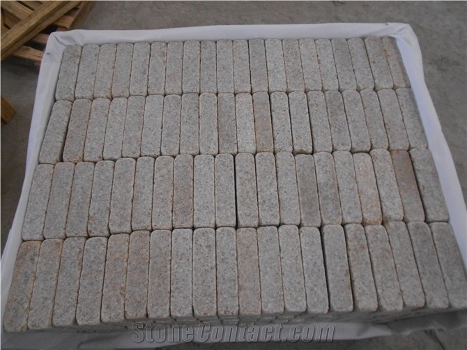 G682 Granite Tumbled Cobble Stone, Cube Stone, Antique Stone, Driveway Paving Stone,Garden Stepping Pavements,Landscape,Floor Covering, Patio,Exterior Pattern