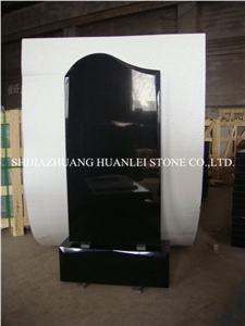 Granite Shanxi Absolute Black Tombstone/Hebei China Monument/Gravestone/Memorial/Headstone/Tombstone Design