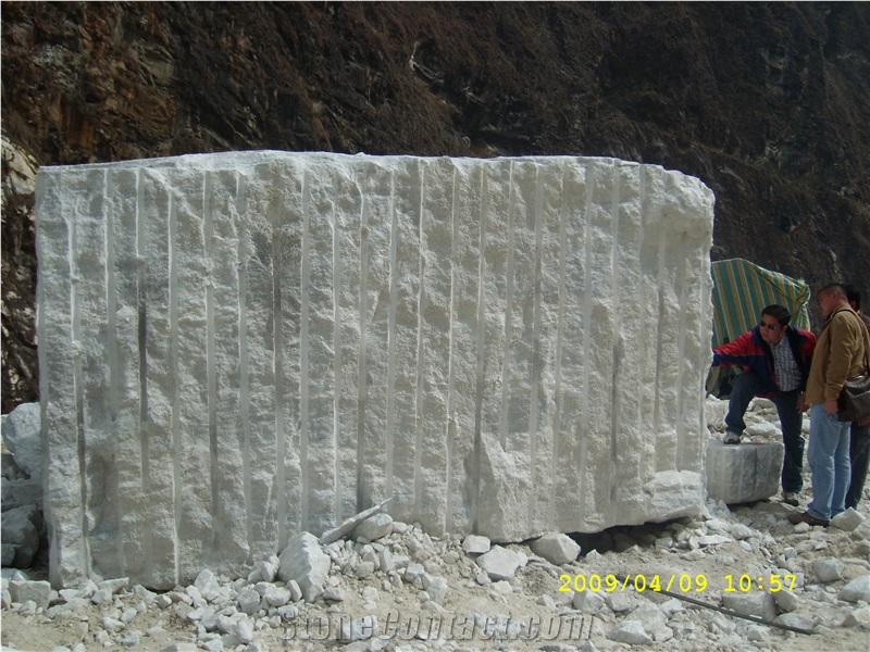Crystal White Marble Block, China White Marble
