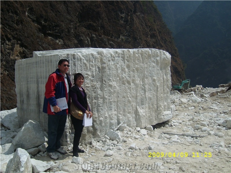 Crystal White Marble Block, China White Marble