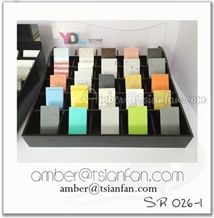 Acrylic Quartz Stone Sample Countertop Rack for Granite , Marble