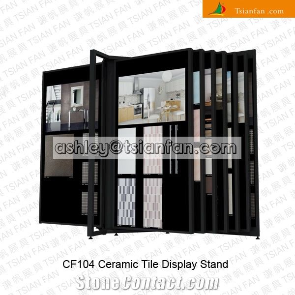 Double Coloums Page Turning Display Rack Stand -Cf104