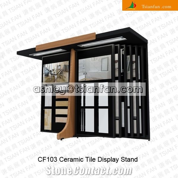 Wood+Metal Tile Display Rack Stand -Cf103