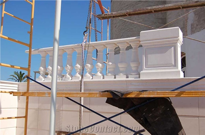 Crema Beida Limestone Balustrades