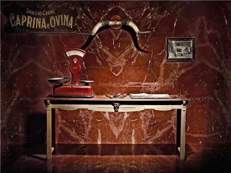 Rosso Collemandina Marble Tiles, Italy Red Marble
