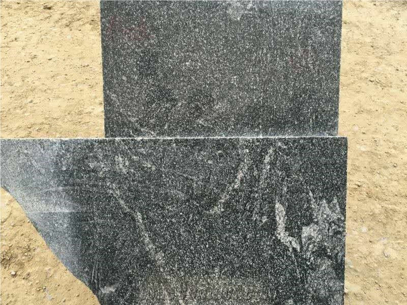 Snow Grey Granite Polishing , China Virginia Mist Granite Tiles