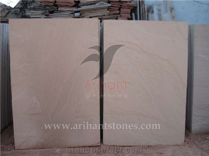 Dholpur Beige Sandstone Tiles & Slabs, Beige Sandstone Floor Tiles, Wall Tiles