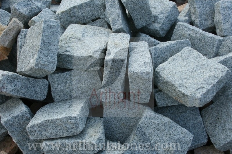 Green Granite Cobbles, Pavers, Cobble Stone, Floor Covering