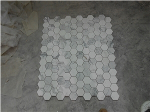 China Crystal White Marble Mosaic,Crystal White Marble Polished Mosaic,White Marble Wall Mosaic
