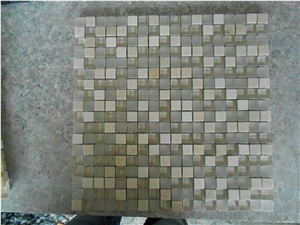 China Crystal White Marble Mosaic,Crystal White Marble Polished Mosaic,White Marble Wall Mosaic