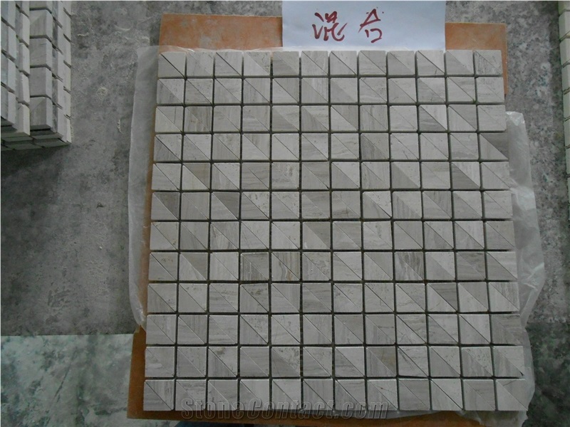 China Crystal White Marble Mosaic,Crystal White Marble Polished Mosaic,White Marble Wall Mosaic