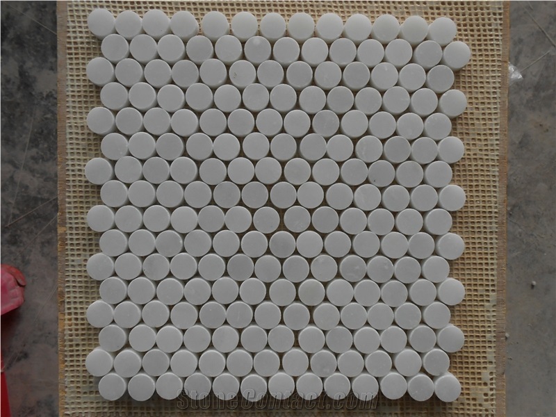 China Marquina Marble with Crystal White Marble Mosaic,China Marble Polished Mosaic