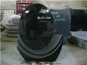 Books Style Black & Grey Granite Asian Style Cemetery Tombstone, Shanxi Black Upright Headstones, Mongolia Black Monument, China Hebei Black Bevel Gravestone, Cad Design Service, Korean & Japanese Sty