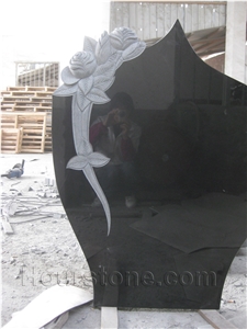 Books Style Black & Grey Granite Asian Style Cemetery Tombstone, Shanxi Black Upright Headstones, Mongolia Black Monument, China Hebei Black Bevel Gravestone, Cad Design Service, Korean & Japanese Sty