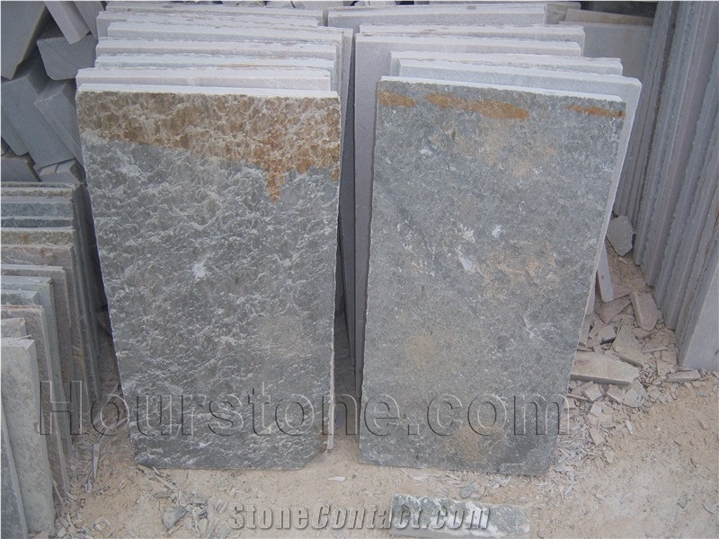 China Grey & Yellow Rust Slate Slab &Tile,Flooring