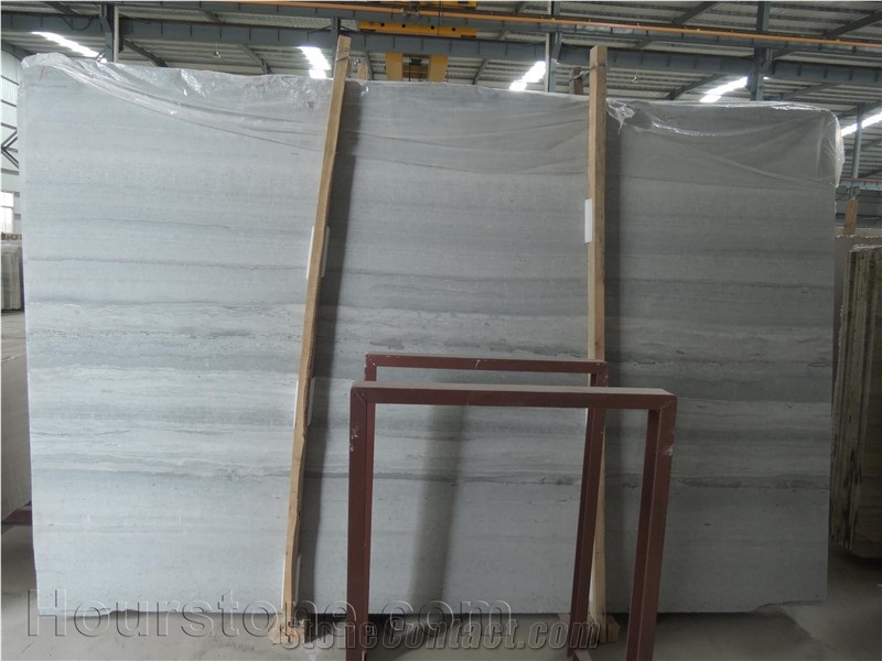 Chinese Light Blue Serpeggiante Marble, Danube Grey, China Blue Wooden Grain Marble, Blocks