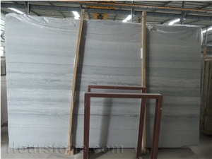 Chinese Light Blue Serpeggiante Marble, Danube Grey, China Blue Wooden Grain Marble, Blocks