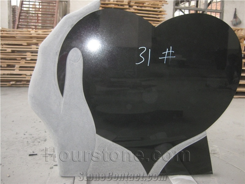 Good Black & Grey Granite Tombstone,Hand Monuments