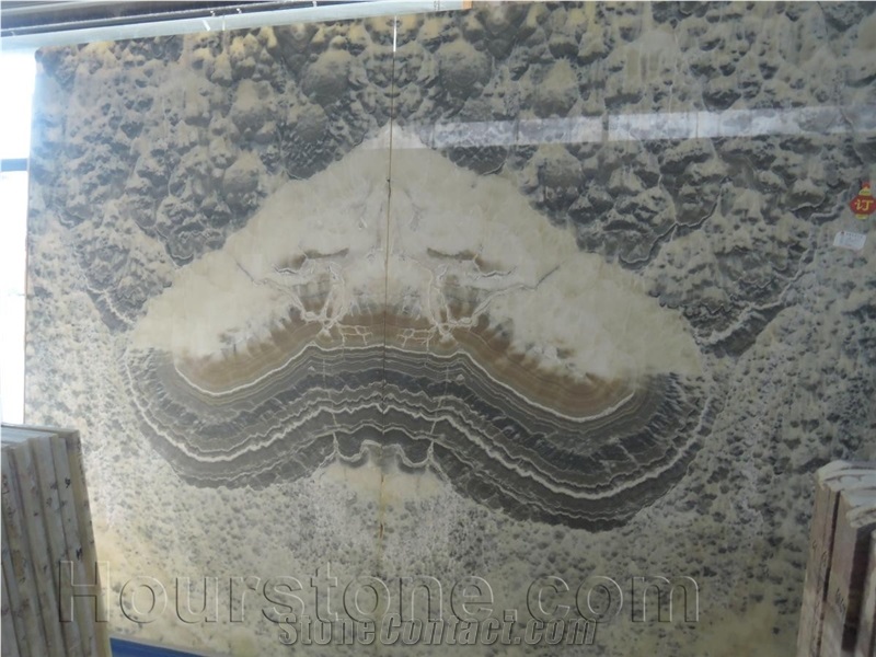 Iran Grey and Golden Onyx Slab,Building Decoration