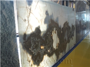 Iran White Onyx Tiles & Slabs,Book Matching