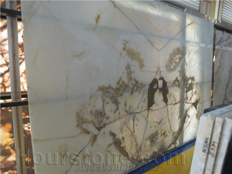 Iran White Onyx Tiles & Slabs,Book Matching