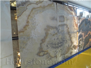 Iran White Onyx Tiles & Slabs,Book Matching