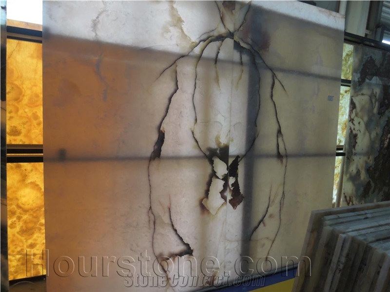 Iran White Onyx Tiles & Slabs,Book Matching
