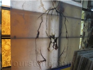 Iran White Onyx Tiles & Slabs,Book Matching