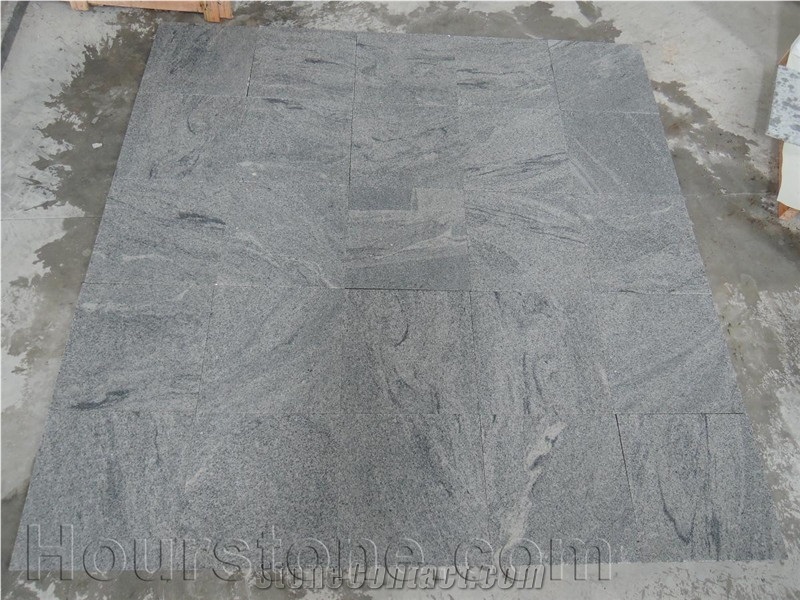 Shanshui White Granite Cross Cut Brushed Tiles