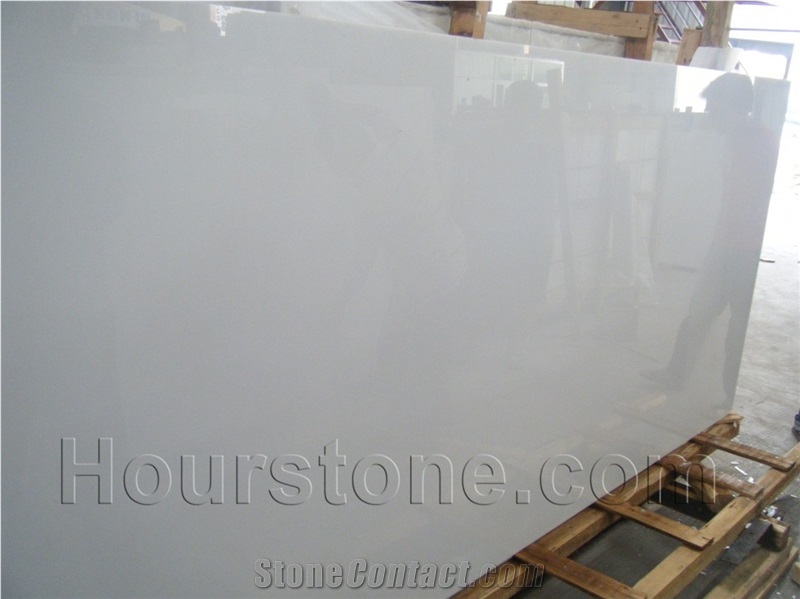 White Crystallized Glass Slab,Cut to Size,Building