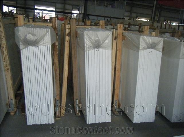 White Crystallized Glass Slab,Cut to Size,Building