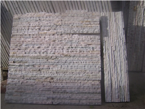 12 Lines Pink Slate Cultured Stone Wall Cladding Panels