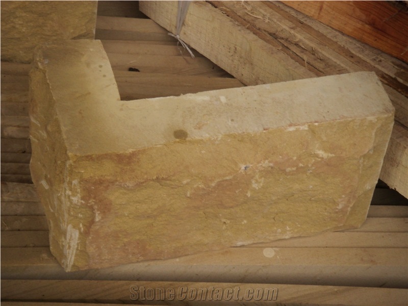 Yellow Sandstone Mushroom Rockface Finished Wall Cladding Panels