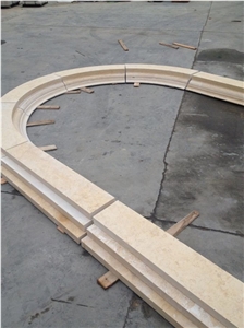 Cream Marfil Marble Window Sills & Door, Beautiful Beige Marble Stone Door Frame for Lobby
