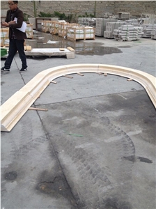 Cream Marfil Marble Window Sills & Door, Beautiful Beige Marble Stone Door Frame for Lobby