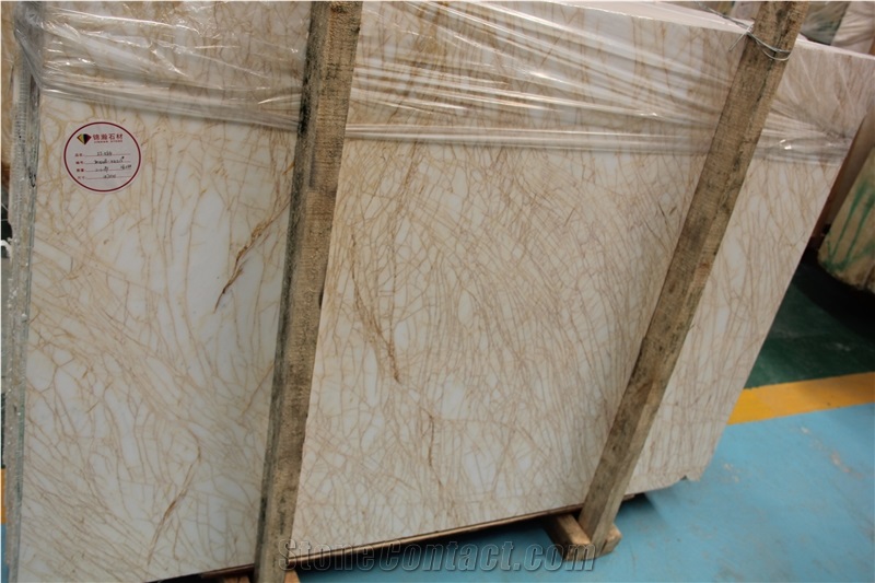 New Product Golden Spider Marble Slab/Tile, Greece Yellow Marble