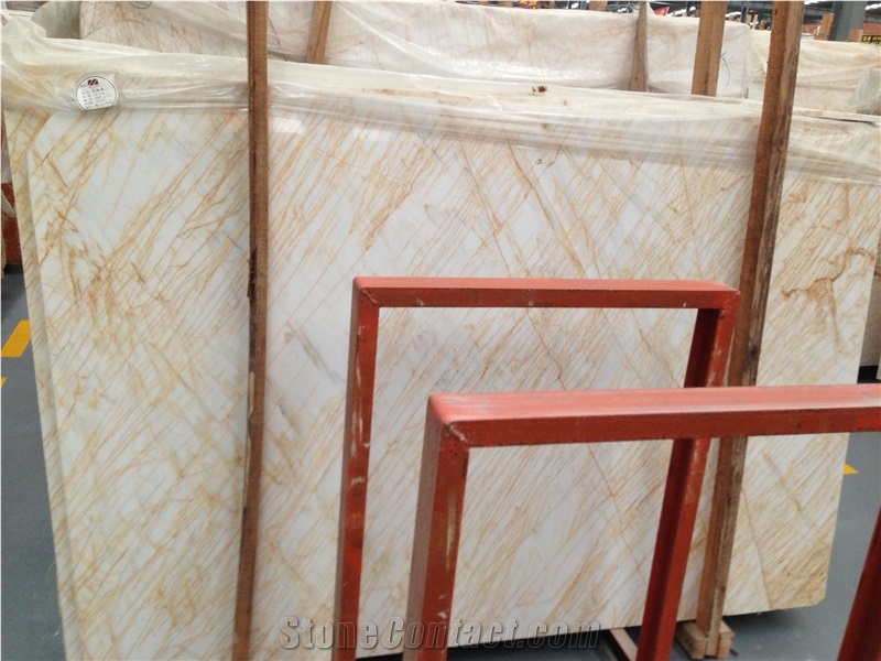 New Product Golden Spider Marble Slab/Tile, Greece Yellow Marble