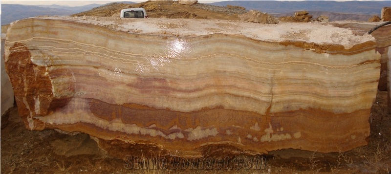 Sivas Pink Onyx Blocks Turkey