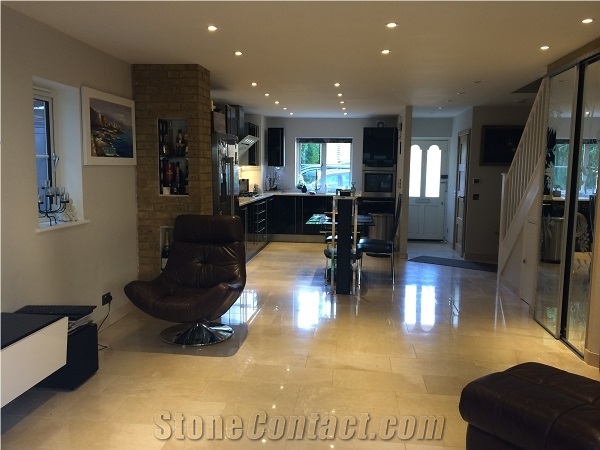 Crema Golden Marfil Marble Tiles (Polished)